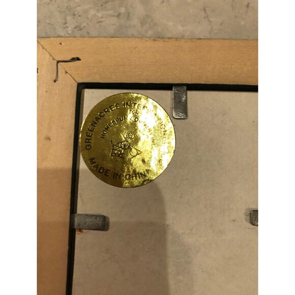 Primitive Wood Framed Prints God Bless our  home &Teddy bear, holding a sailboat - Picture 3 of 3